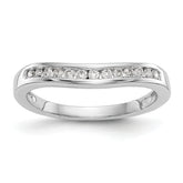 14k White Gold 1/5 carat Lab Grown Diamond VS/SI+ G+ Complete Fashion Band